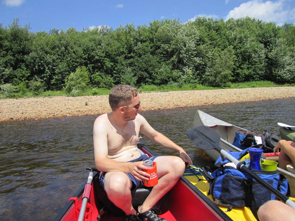 Christopher Carr Canoeing the Pemigewasset River
