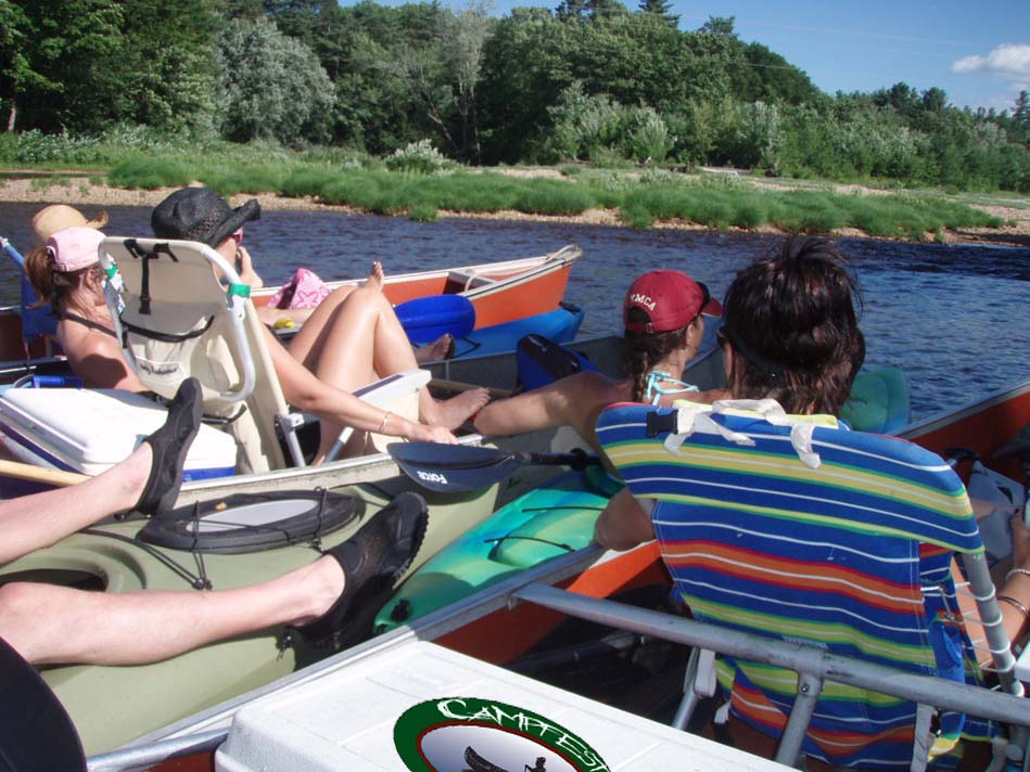 Another hard day of floating down the river