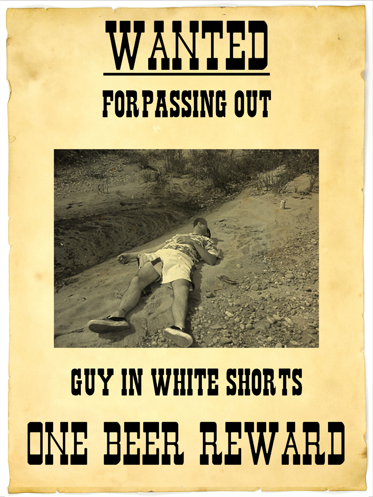 Wanted For Passing Out Poster